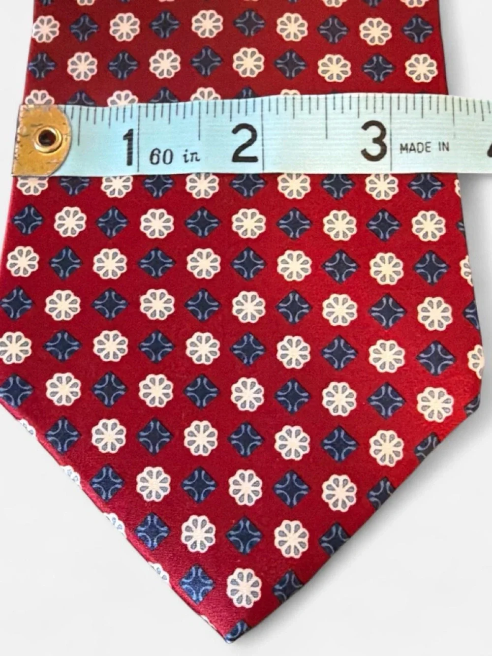 Tommy Hilfiger Classic Red Floral Silk Tie